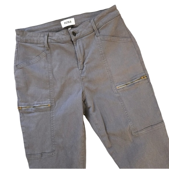 Pistola Topanga Zip-Ankle Cargo Pants in Grey size 30 - Picture 5 of 10